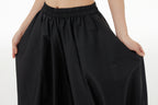 Black Balloon Midi Skirt with Pockets 1332