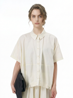 Oversized Cape Short Sleeve Shirt 31862