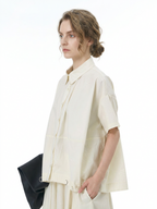 Oversized Cape Short Sleeve Shirt 31862