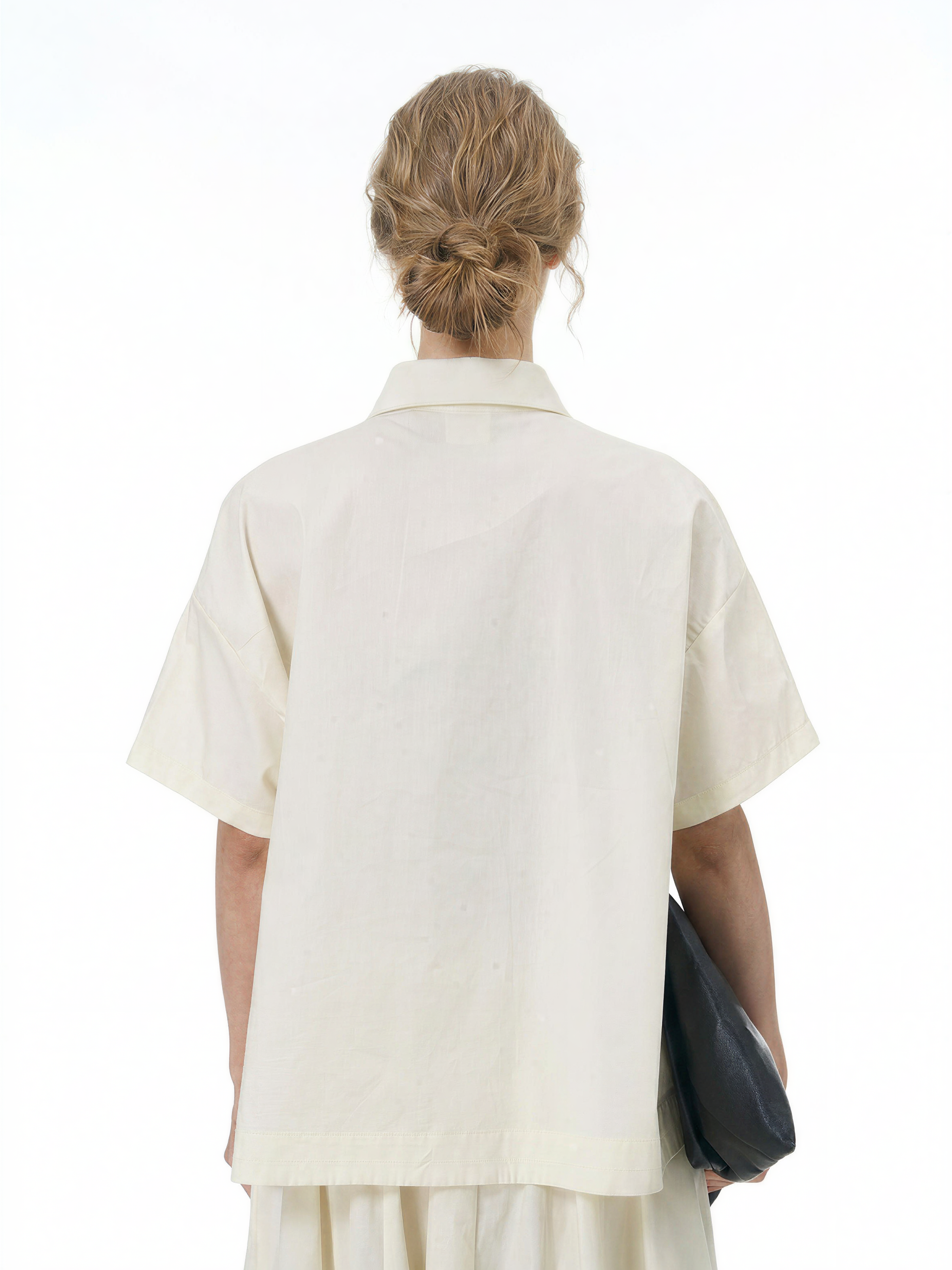 Oversized Cape Short Sleeve Shirt 31862