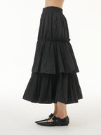 Tiered Ruffle Midi Skirt 3169