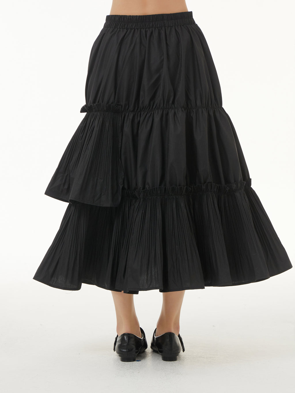Tiered Ruffle Midi Skirt 3169