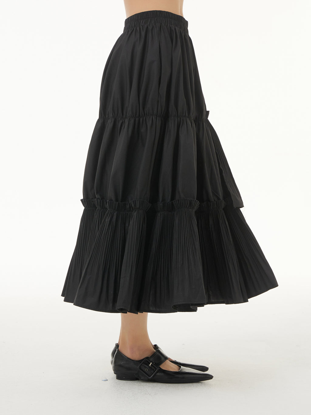 Tiered Ruffle Midi Skirt 3169