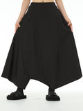 Wide Leg Drop Crotch Harem Pants with Pockets 5206