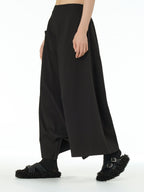 Wide Leg Drop Crotch Harem Pants with Pockets 5206