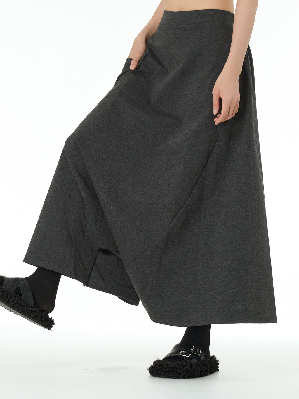 Wide Leg Drop Crotch Harem Pants with Pockets 5206