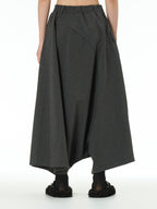 Wide Leg Drop Crotch Harem Pants with Pockets 5206