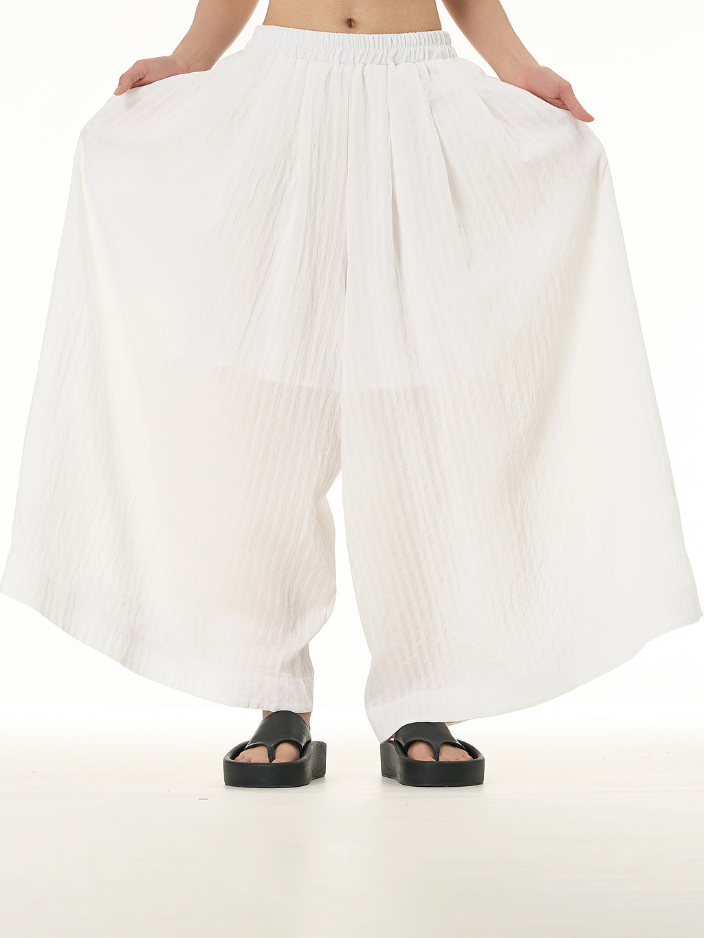 Pleated Wide Leg Palazzo Pants 11155