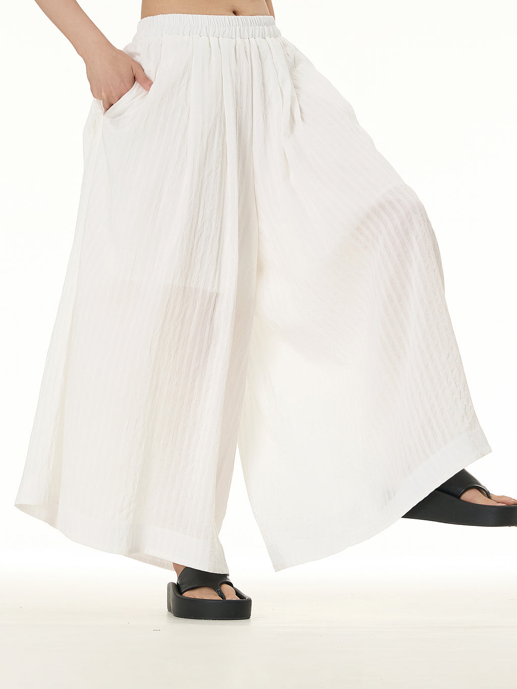 Pleated Wide Leg Palazzo Pants 11155