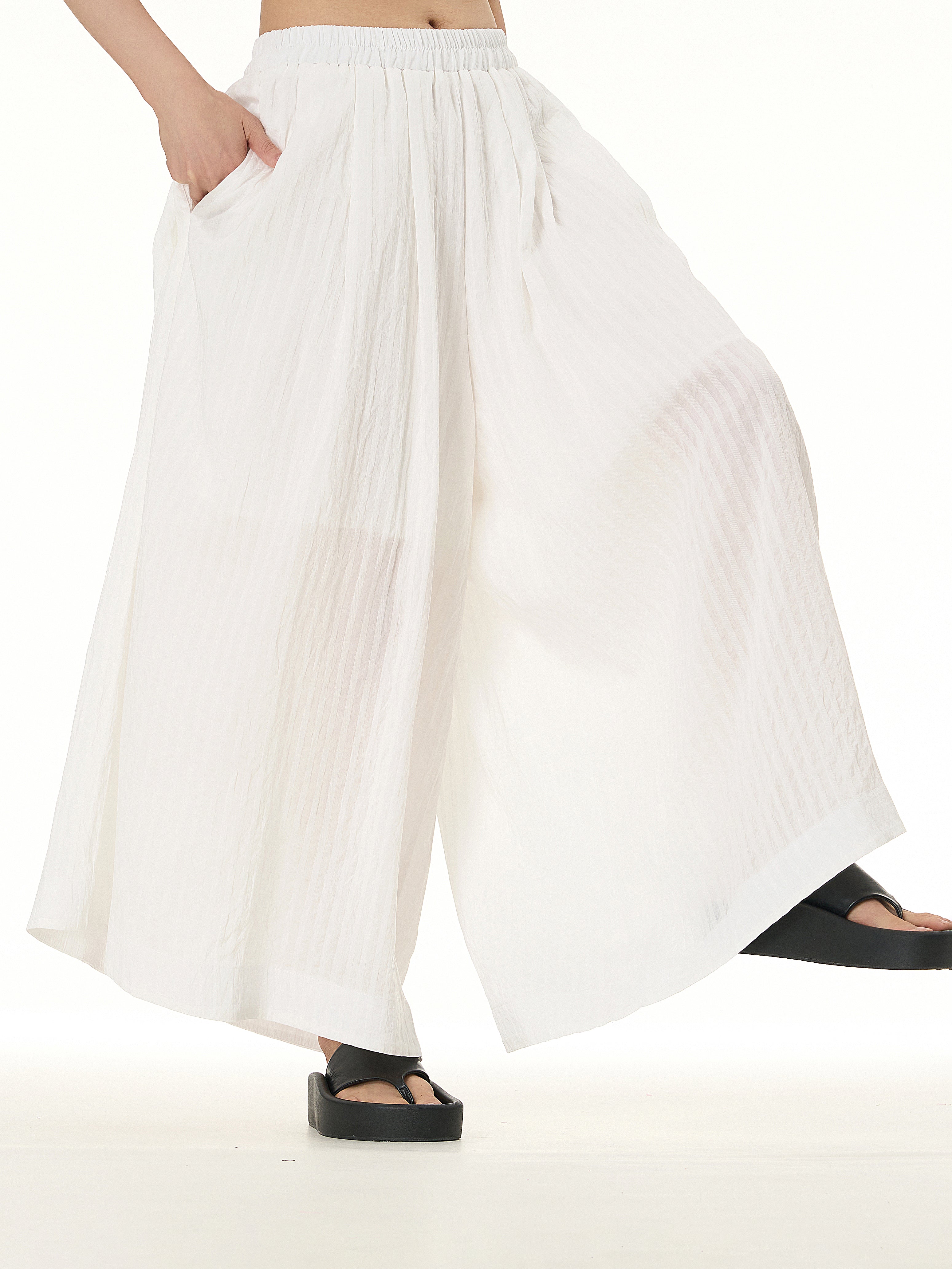 Pleated Wide Leg Palazzo Pants 11155