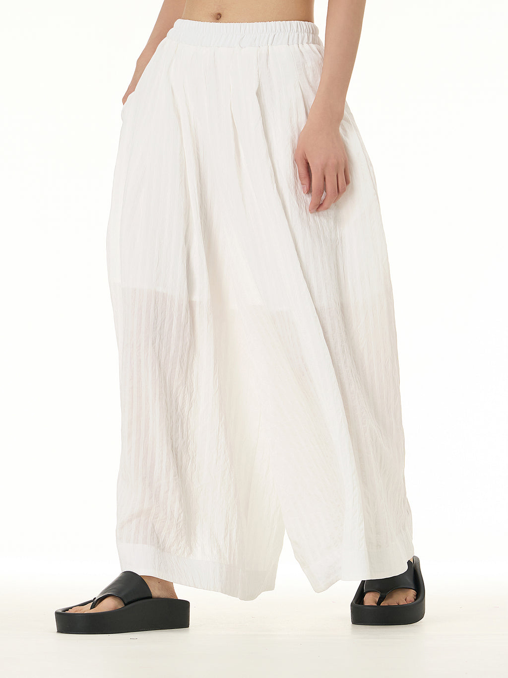 Pleated Wide Leg Palazzo Pants 11155