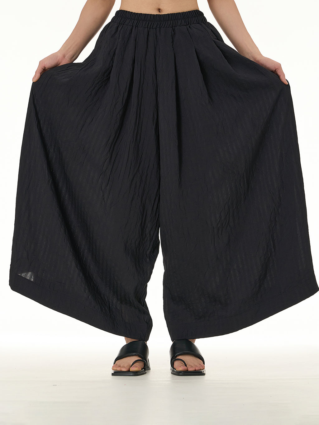 Pleated Wide Leg Palazzo Pants 11155