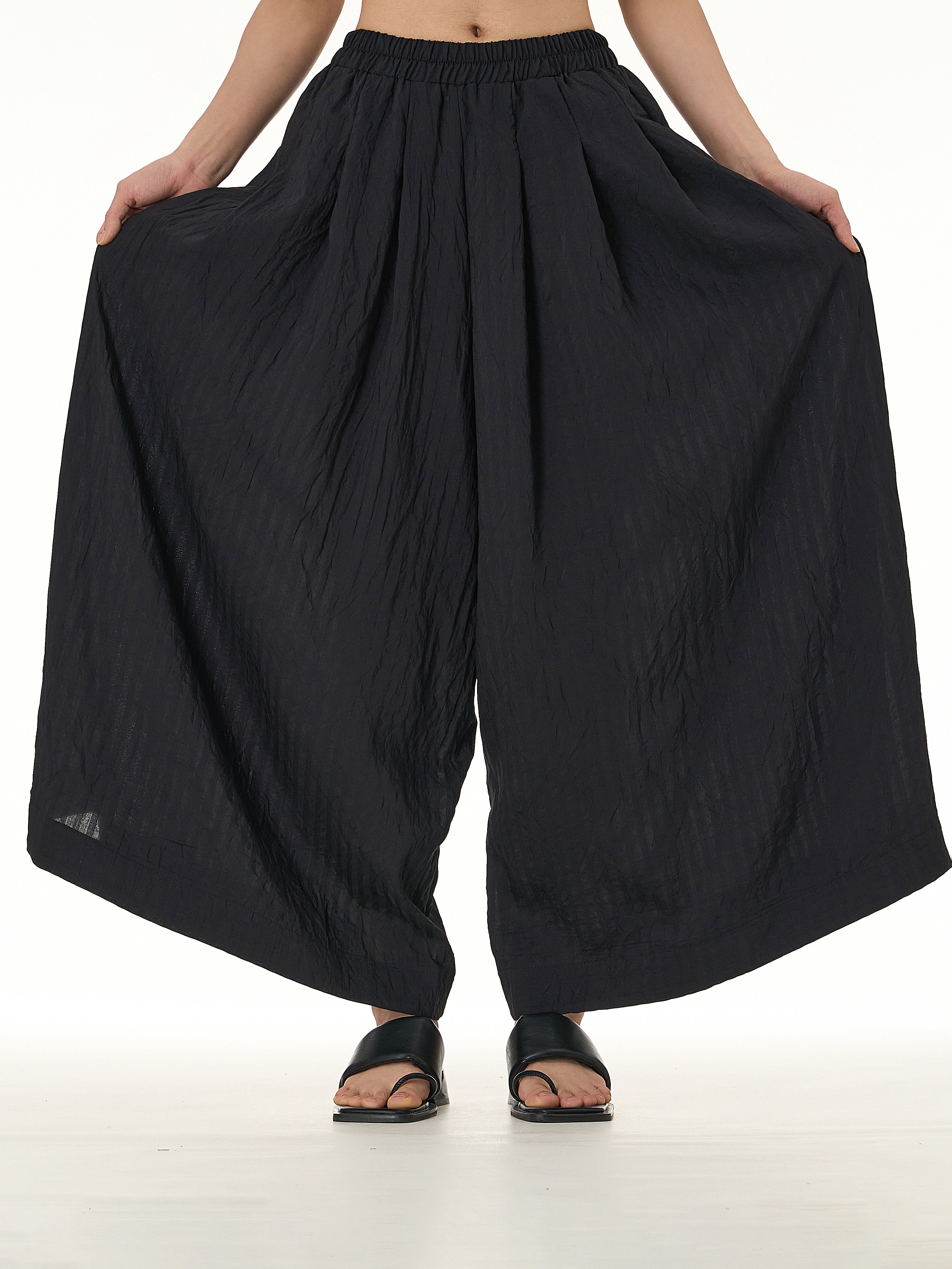 Pleated Wide Leg Palazzo Pants 11155