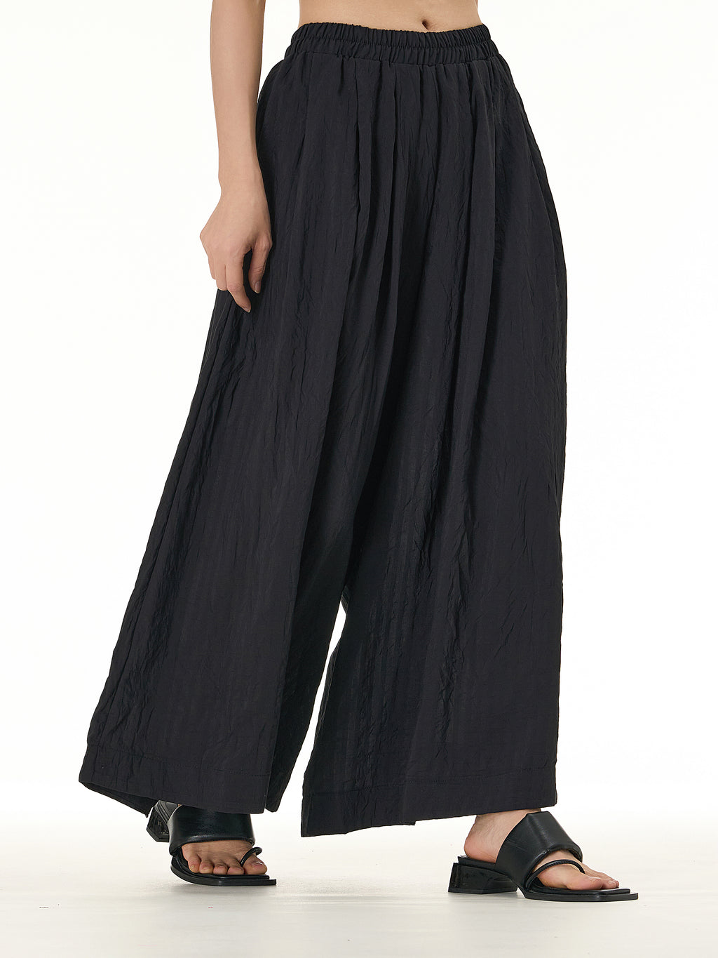 Pleated Wide Leg Palazzo Pants 11155