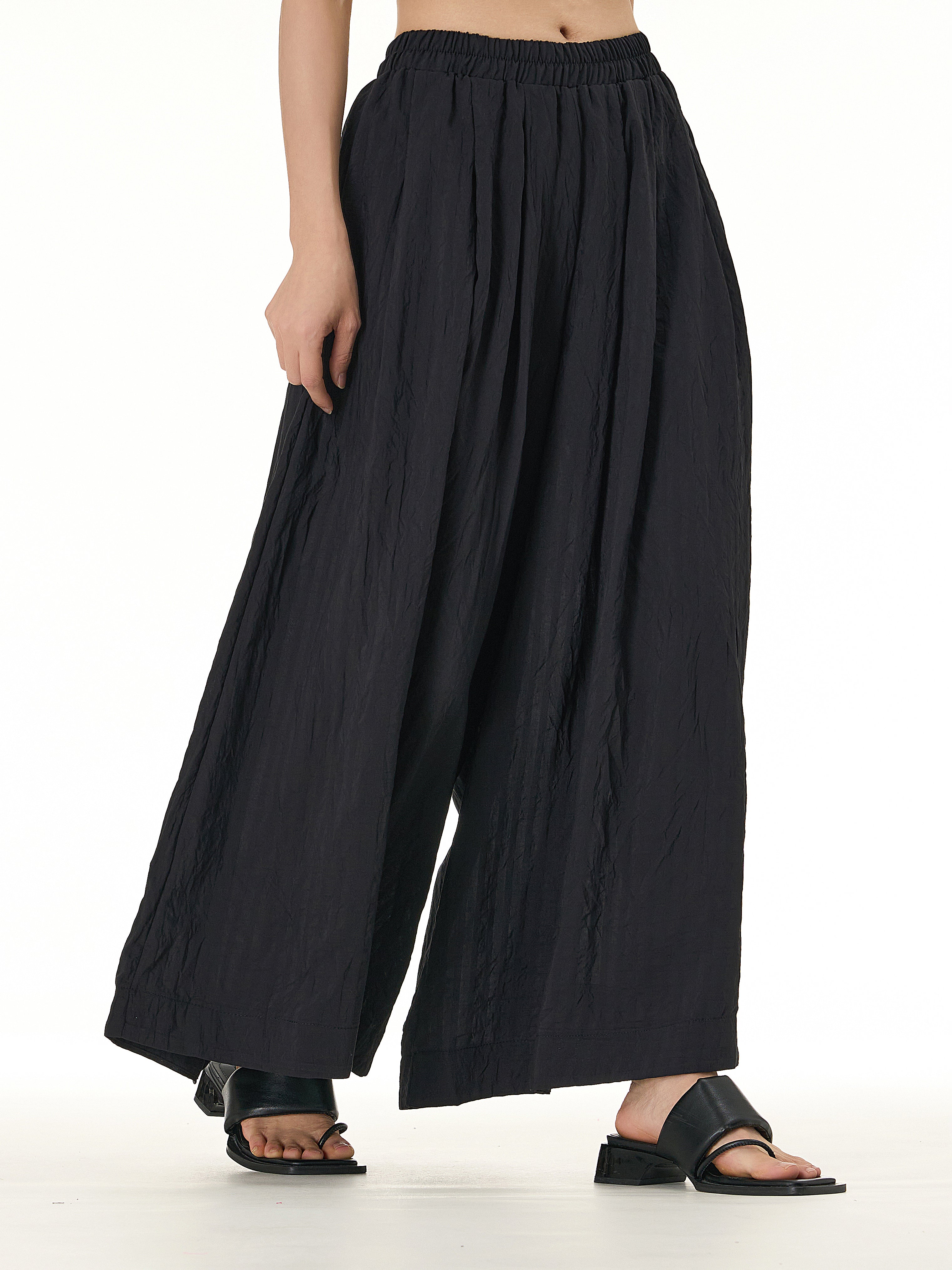 Pleated Wide Leg Palazzo Pants 11155