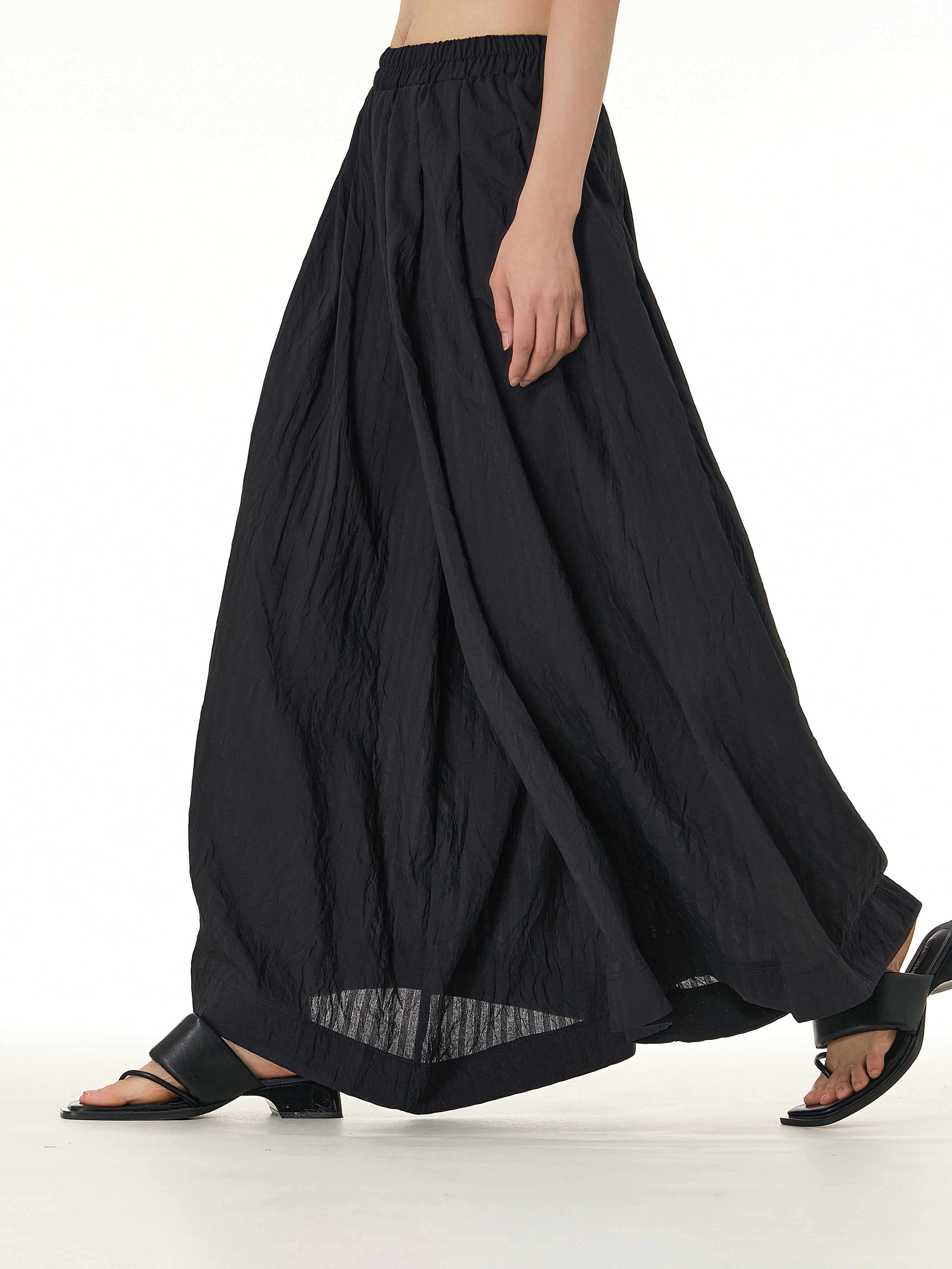 Pleated Wide Leg Palazzo Pants 11155