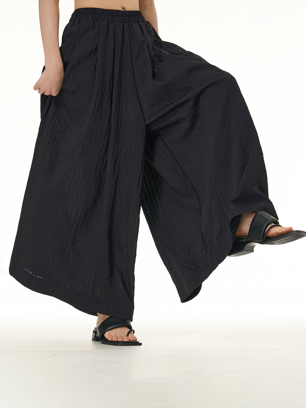 Pleated Wide Leg Palazzo Pants 11155