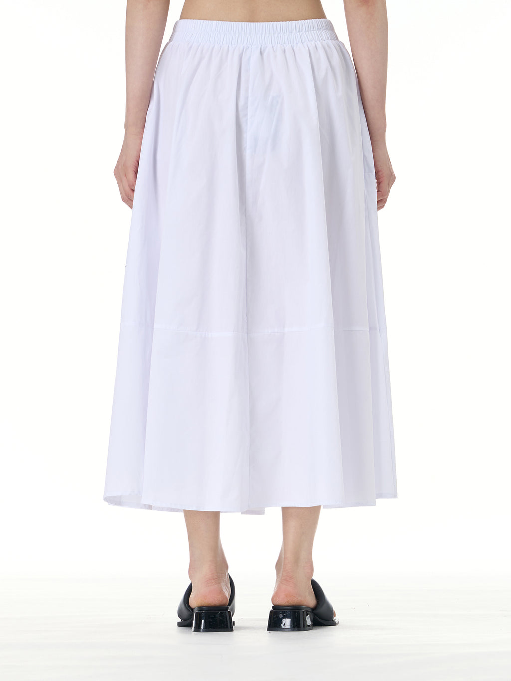 Rose Applique A-Line Midi Skirt 31668
