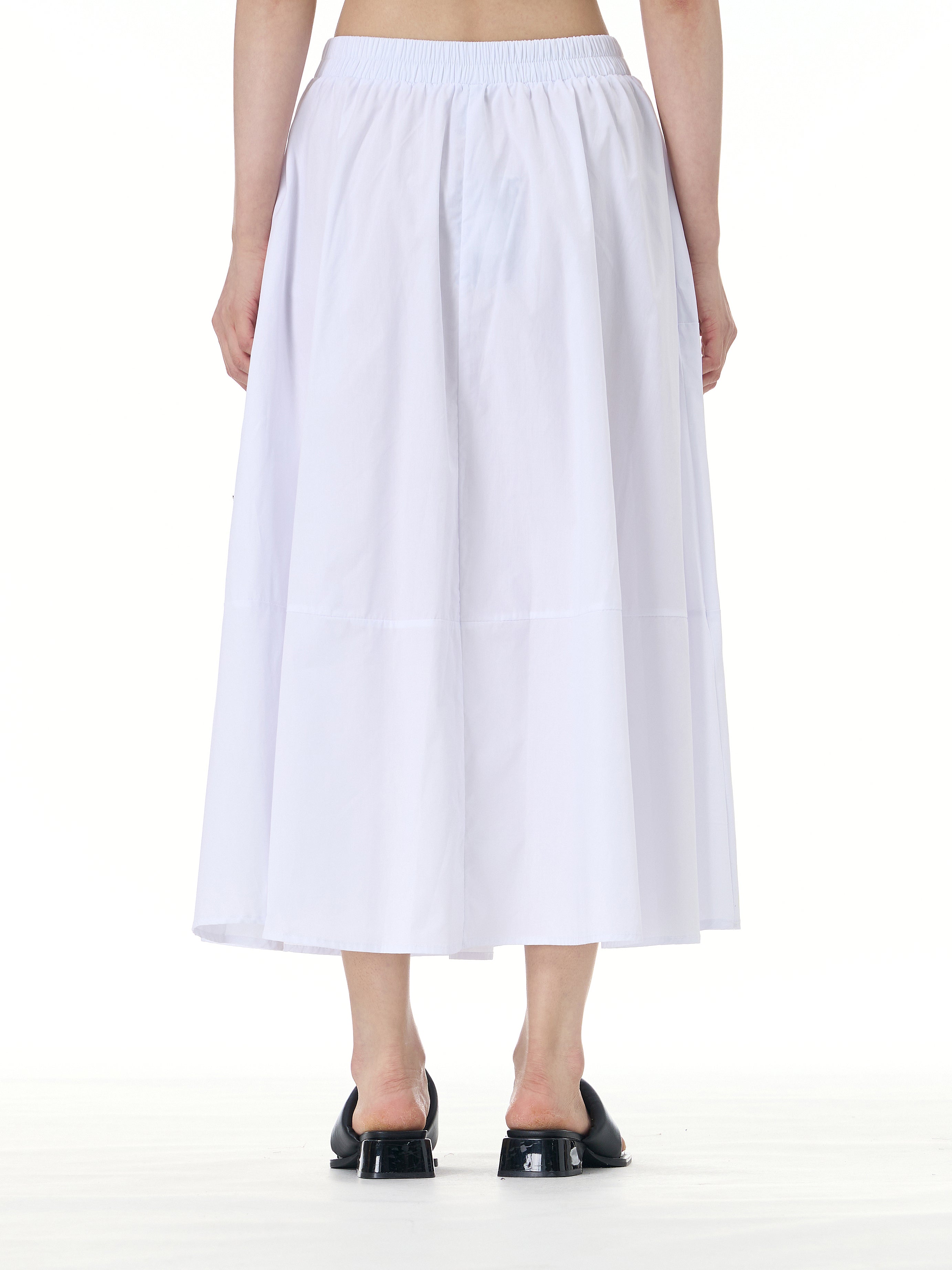 Rose Applique A-Line Midi Skirt 31668
