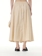 Rose Applique A-Line Midi Skirt 31668