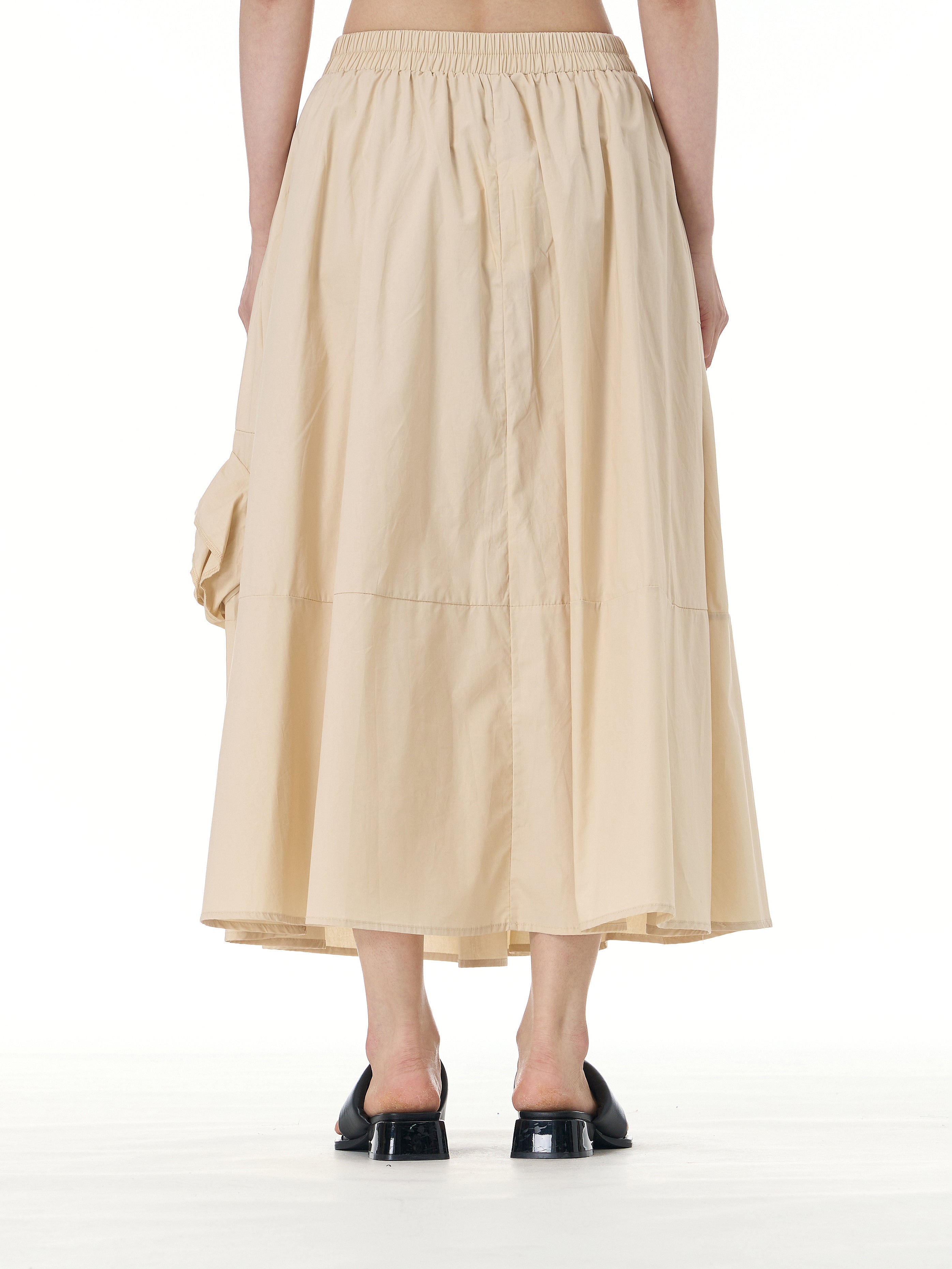 Rose Applique A-Line Midi Skirt 31668