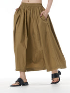 D-Ring Hem Full A-Line Maxi Skirt 31863