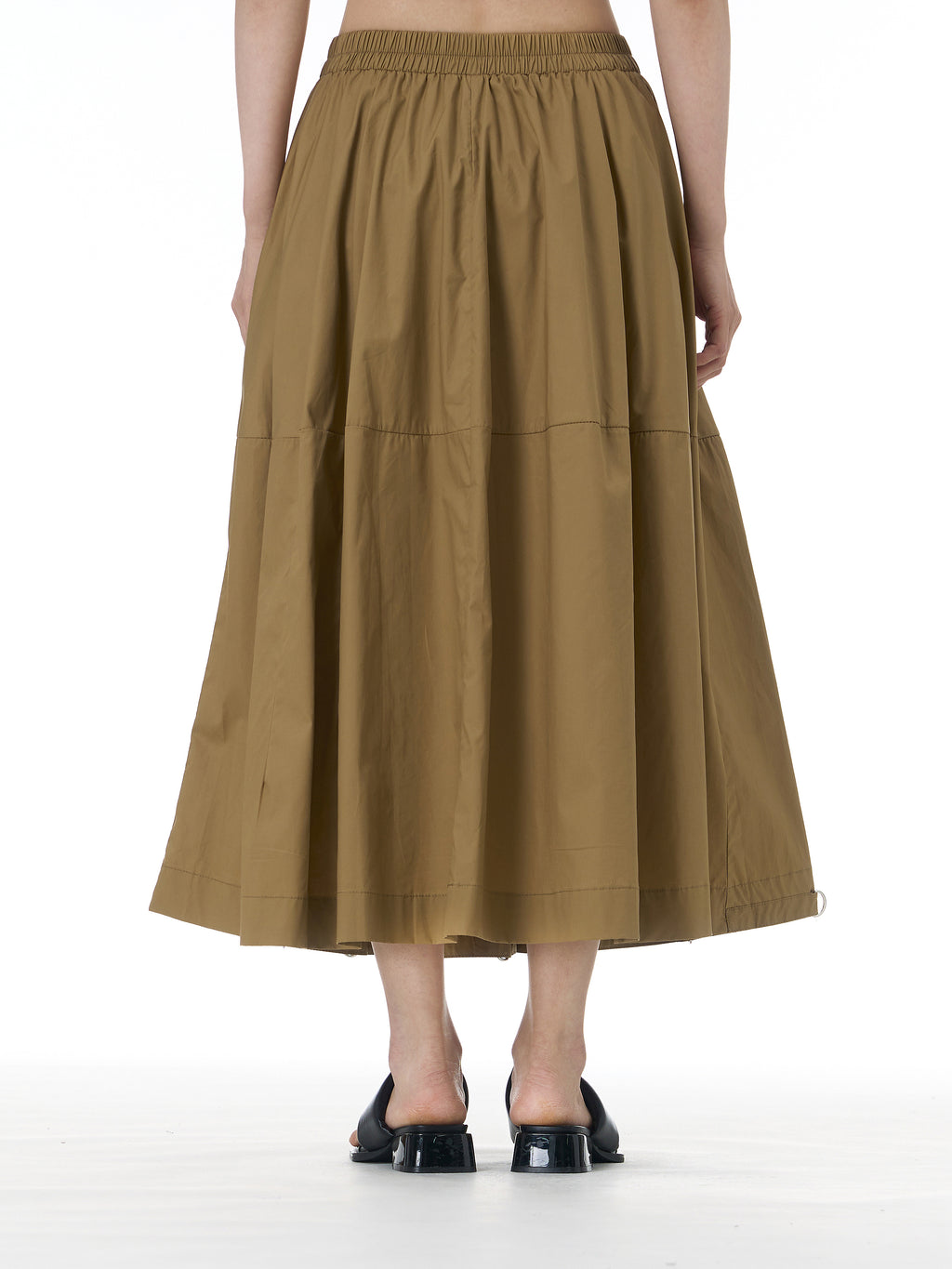 D-Ring Hem Full A-Line Maxi Skirt 31863