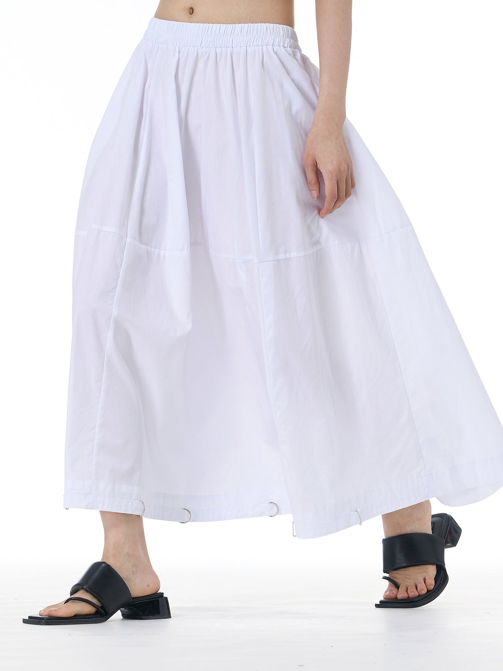 D-Ring Hem Full A-Line Maxi Skirt 31863