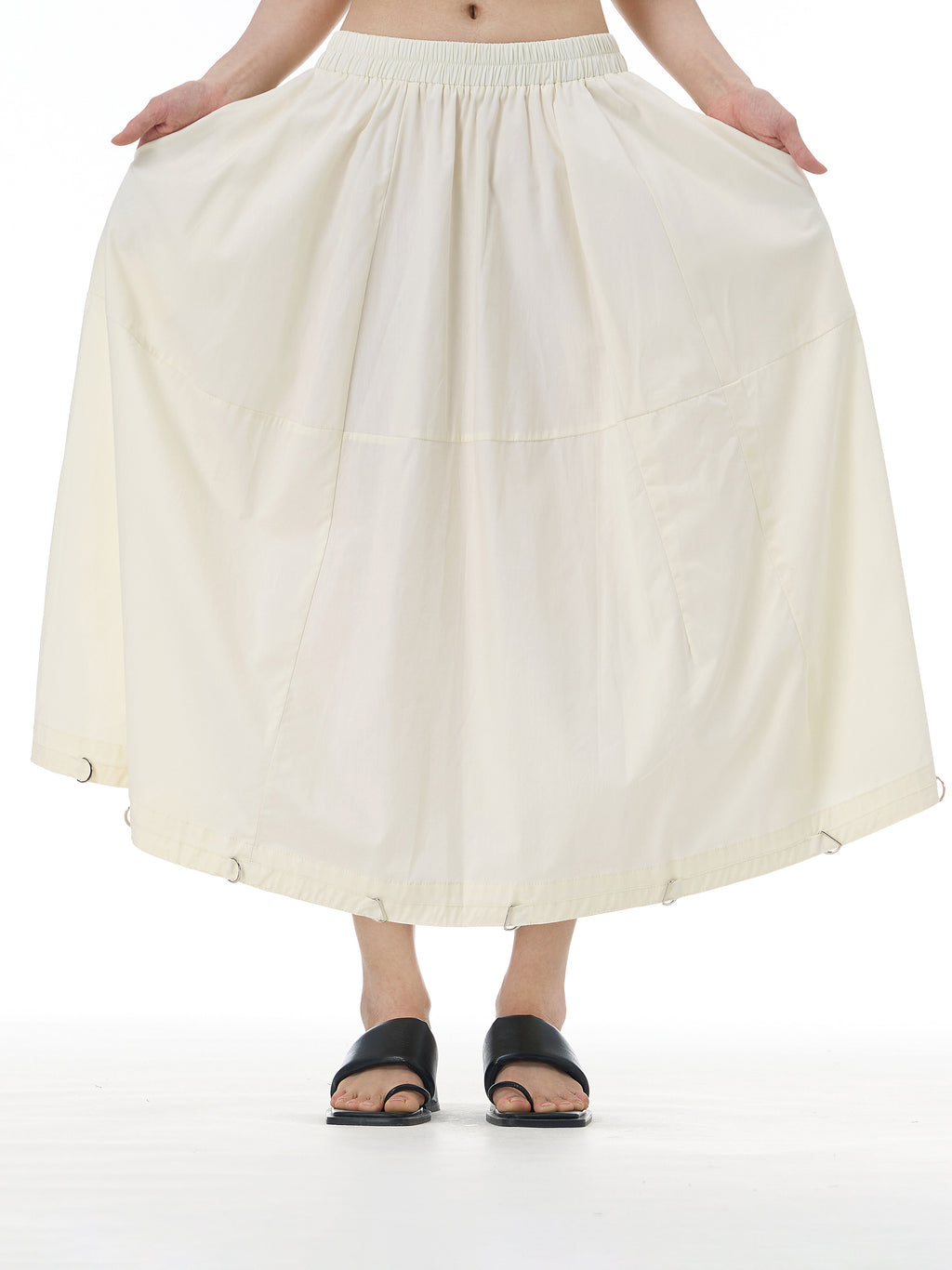 D-Ring Hem Full A-Line Maxi Skirt 31863