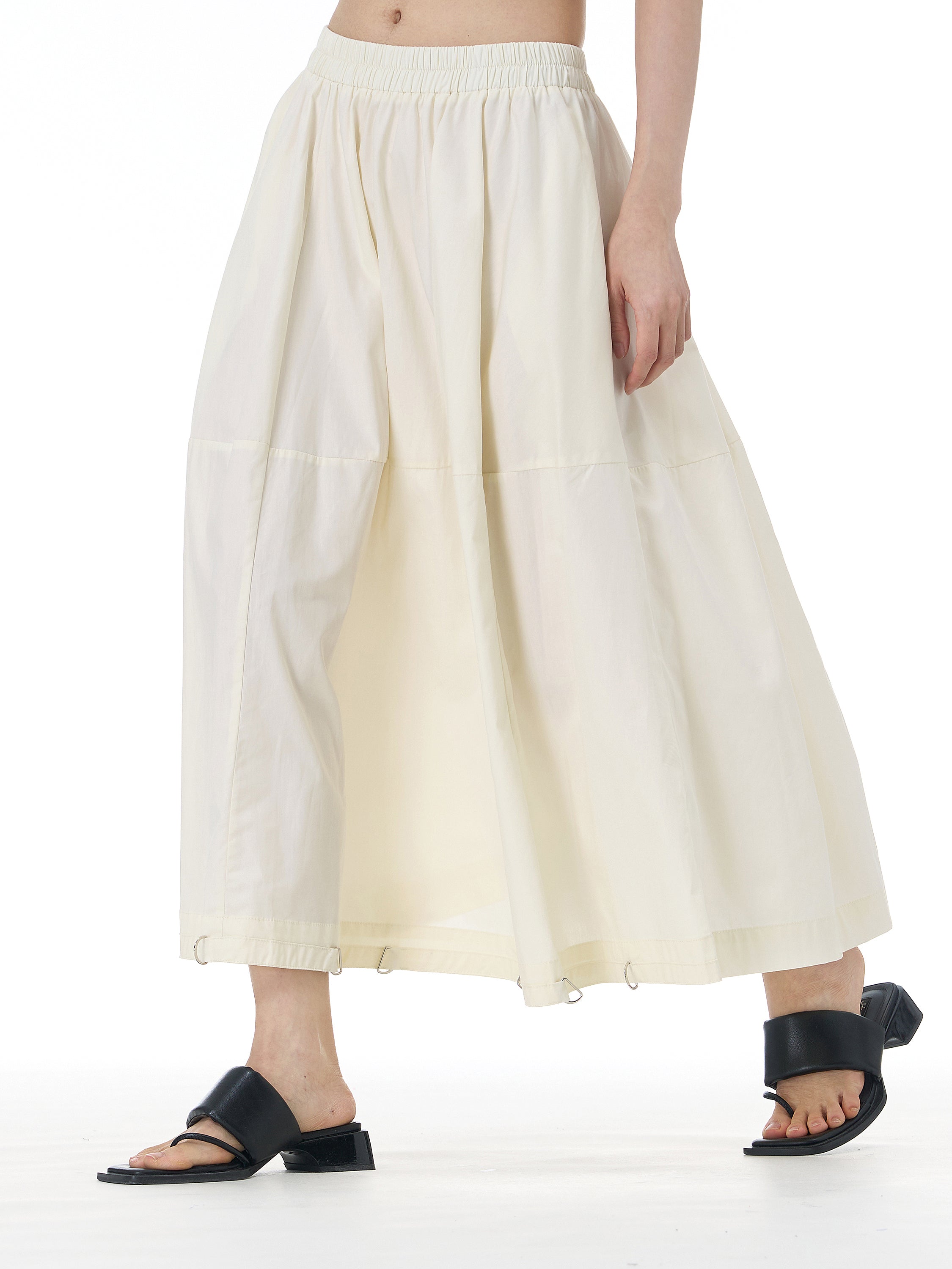 D-Ring Hem Full A-Line Maxi Skirt 31863