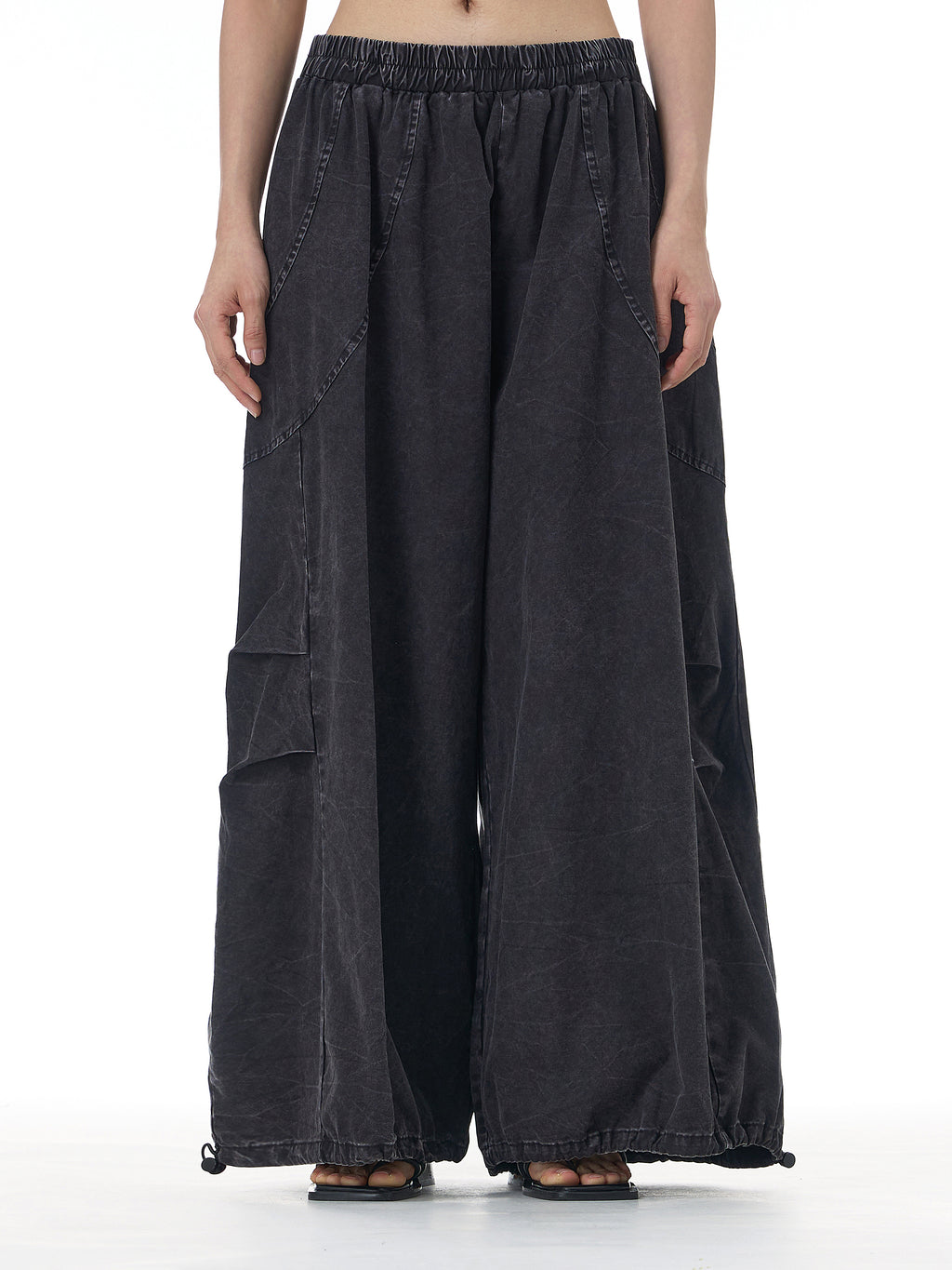 Washed Cargo Wide Leg Jogger Pants 68980