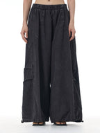 Washed Cargo Wide Leg Jogger Pants 68980