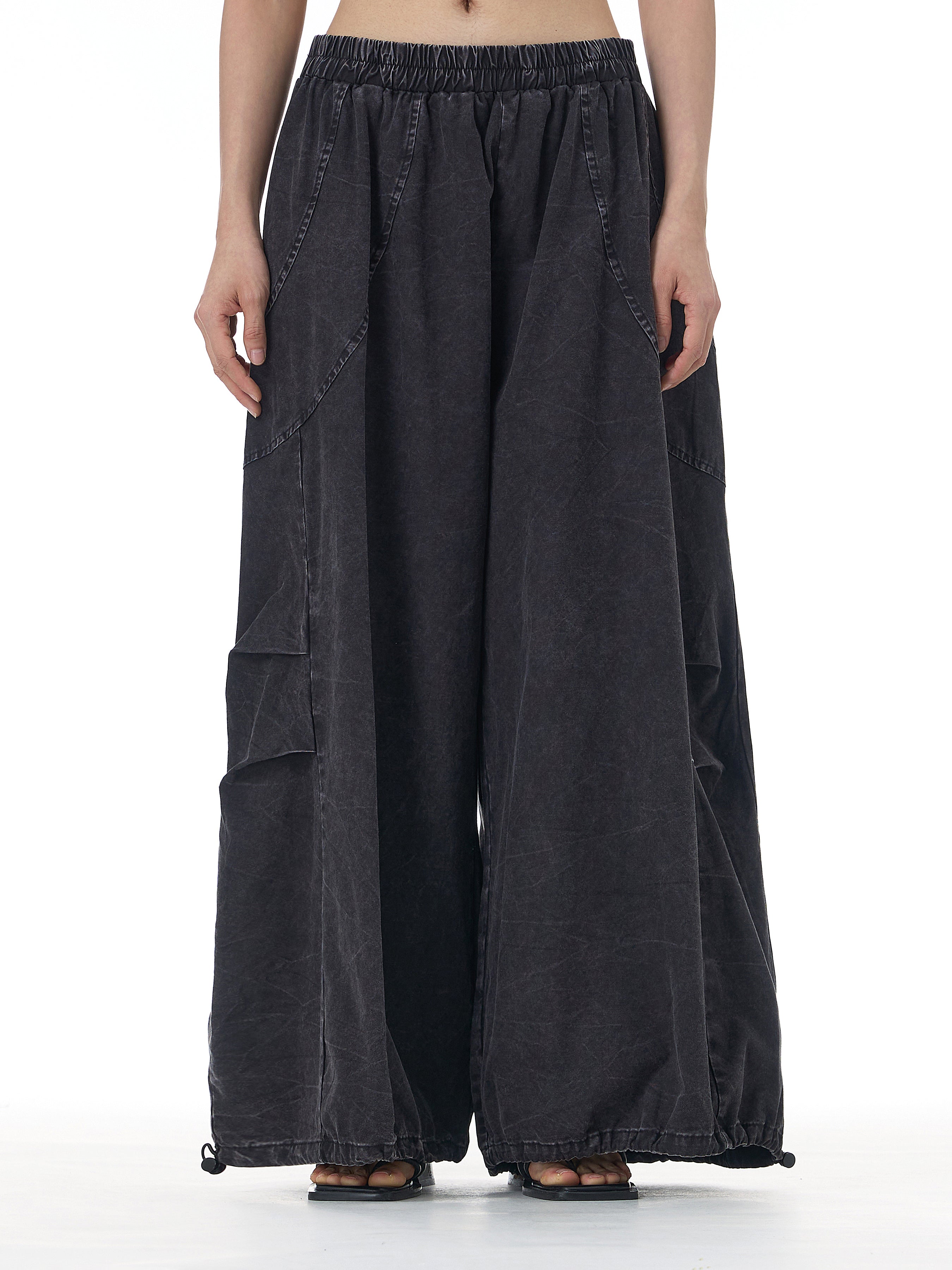 Washed Cargo Wide Leg Jogger Pants 68980