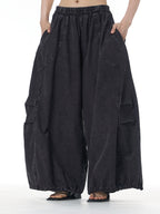 Washed Cargo Wide Leg Jogger Pants 68980