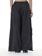 Washed Cargo Wide Leg Jogger Pants 68980