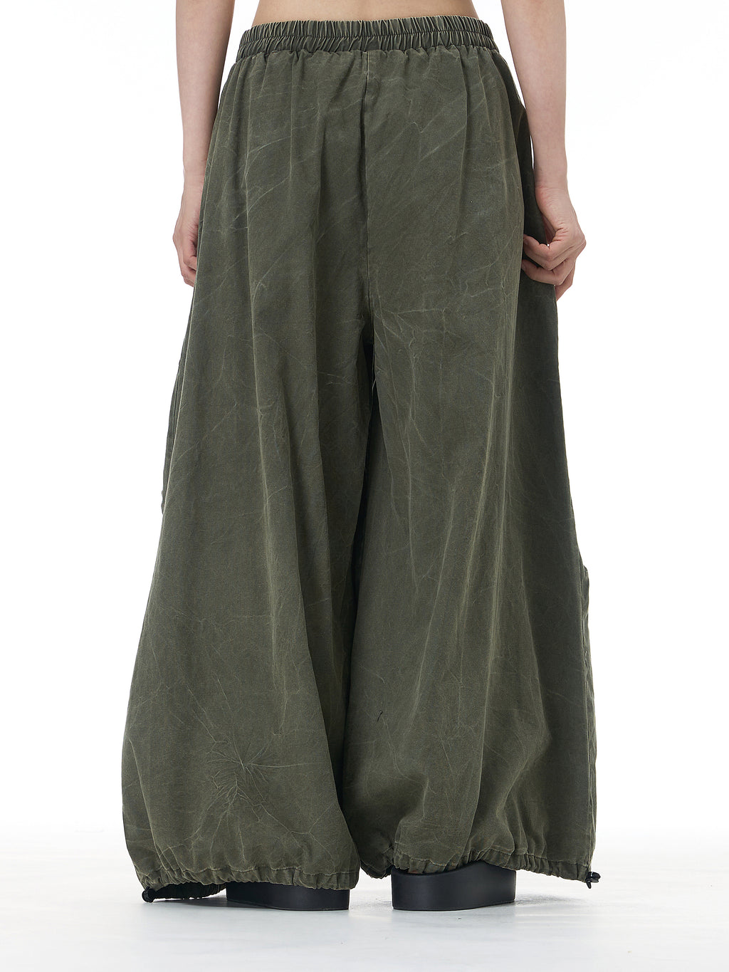 Washed Cargo Wide Leg Jogger Pants 68980