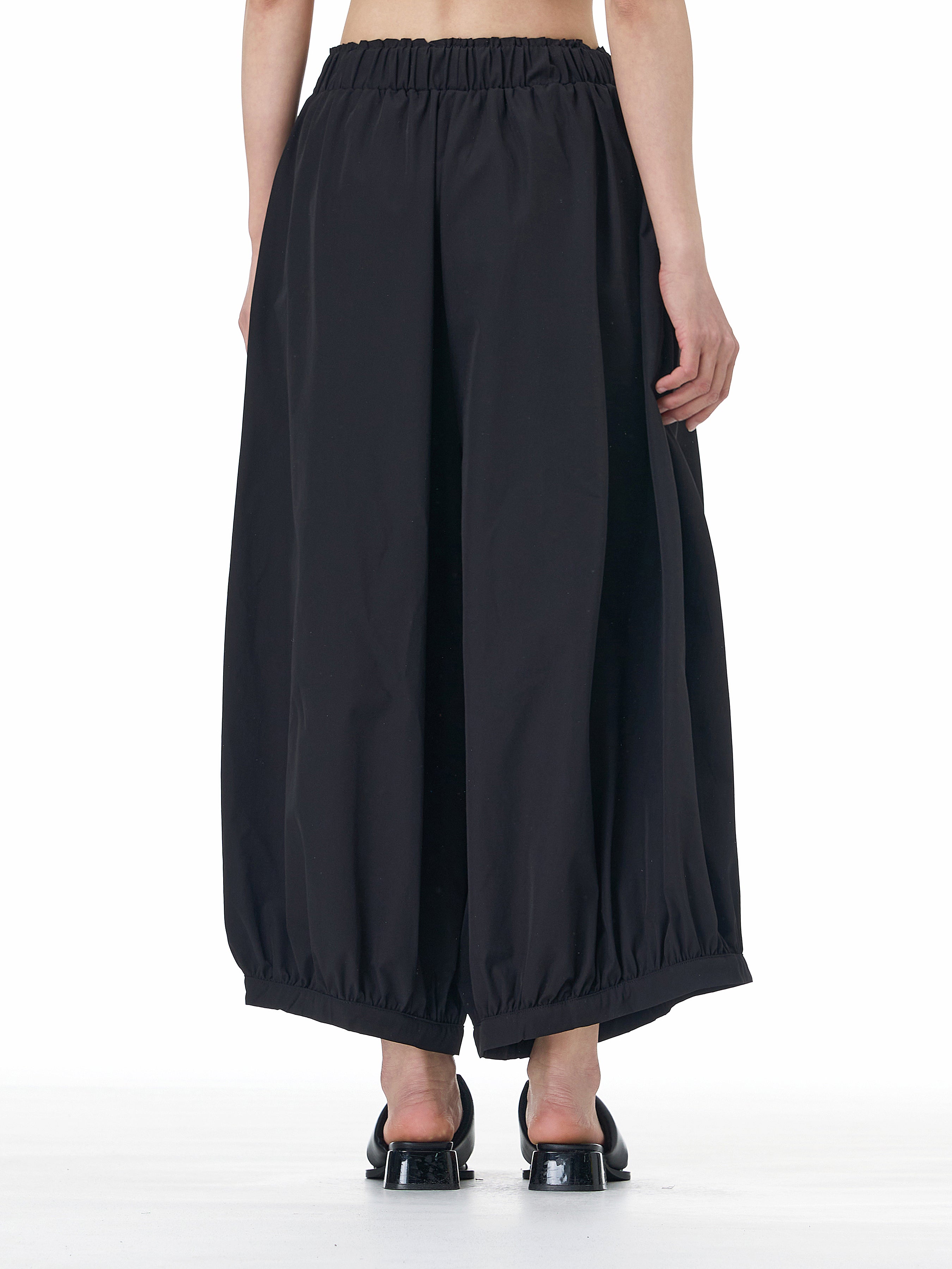 Black Balloon Wide Leg Pants with Elastic Waist 3925-15