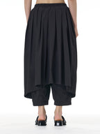 Black Pleated Wide Leg Harem Pants 11032