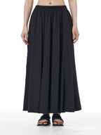 Pleated Full A-Line Maxi Skirt 68515