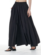Pleated Full A-Line Maxi Skirt 68515