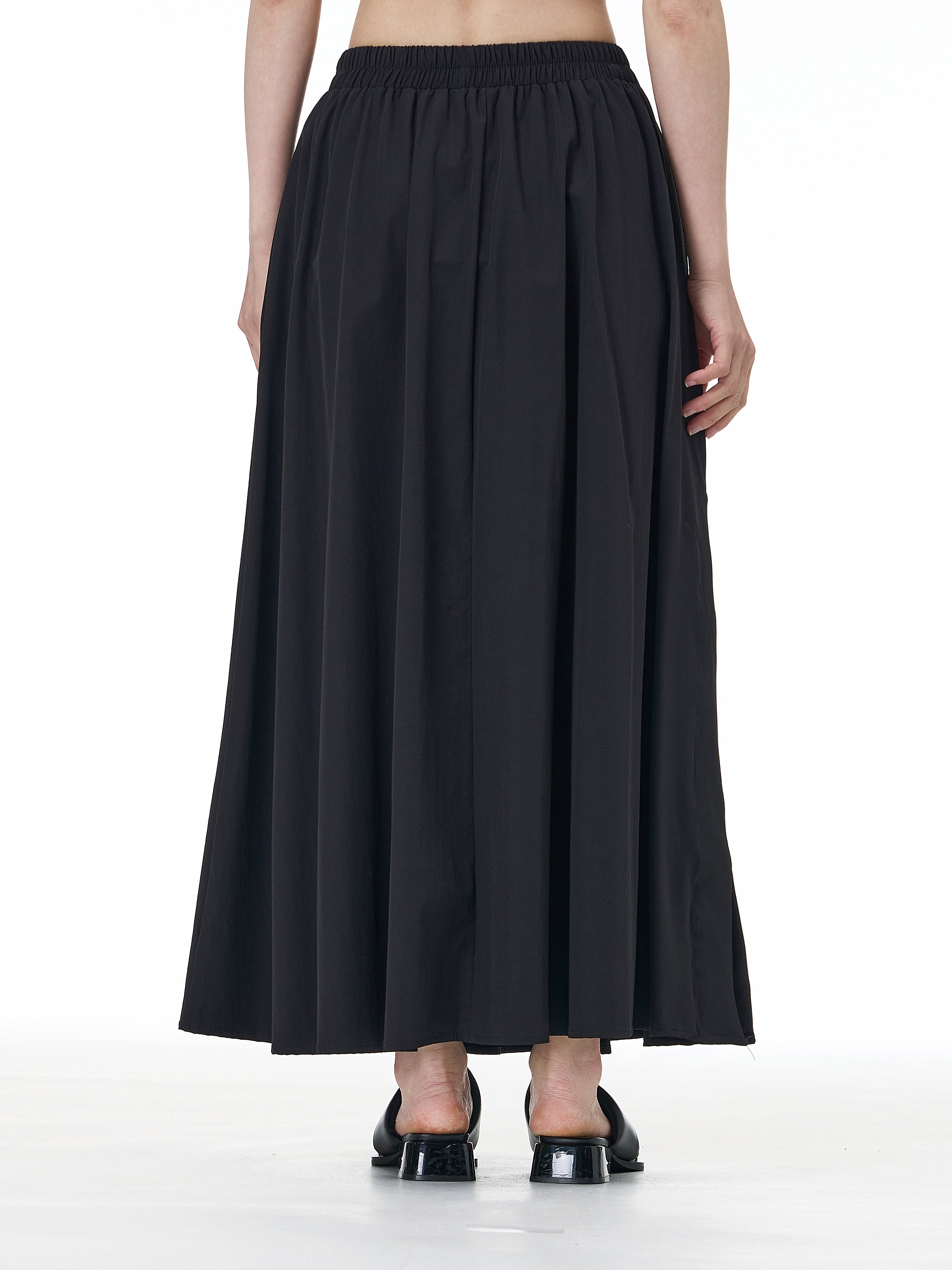 Pleated Full A-Line Maxi Skirt 68515