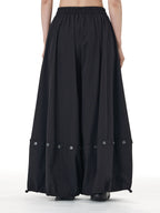 Button Hem Convertible Wide Leg Pants 12052