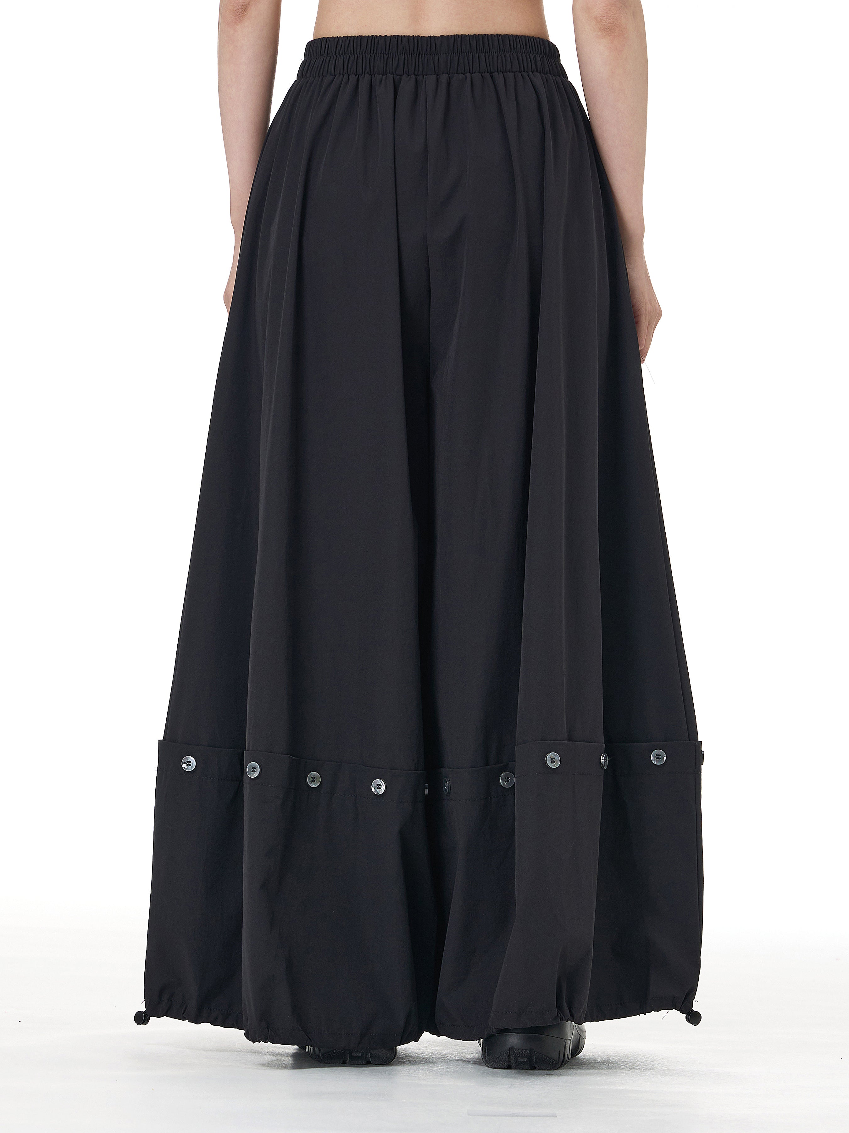 Button Hem Convertible Wide Leg Pants 12052