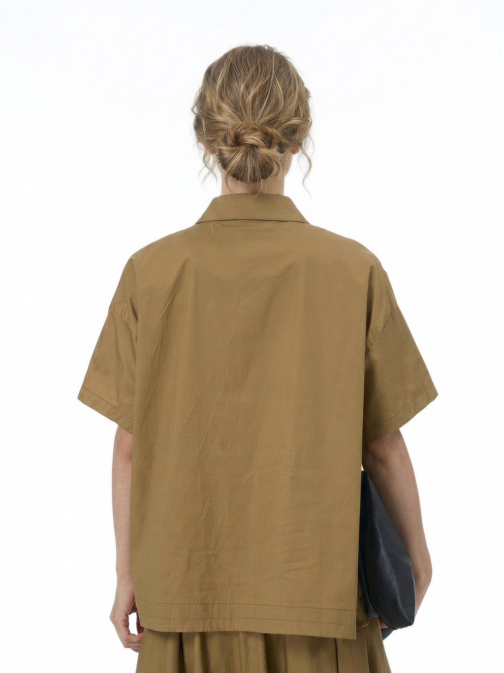 Oversized Cape Short Sleeve Shirt 31862