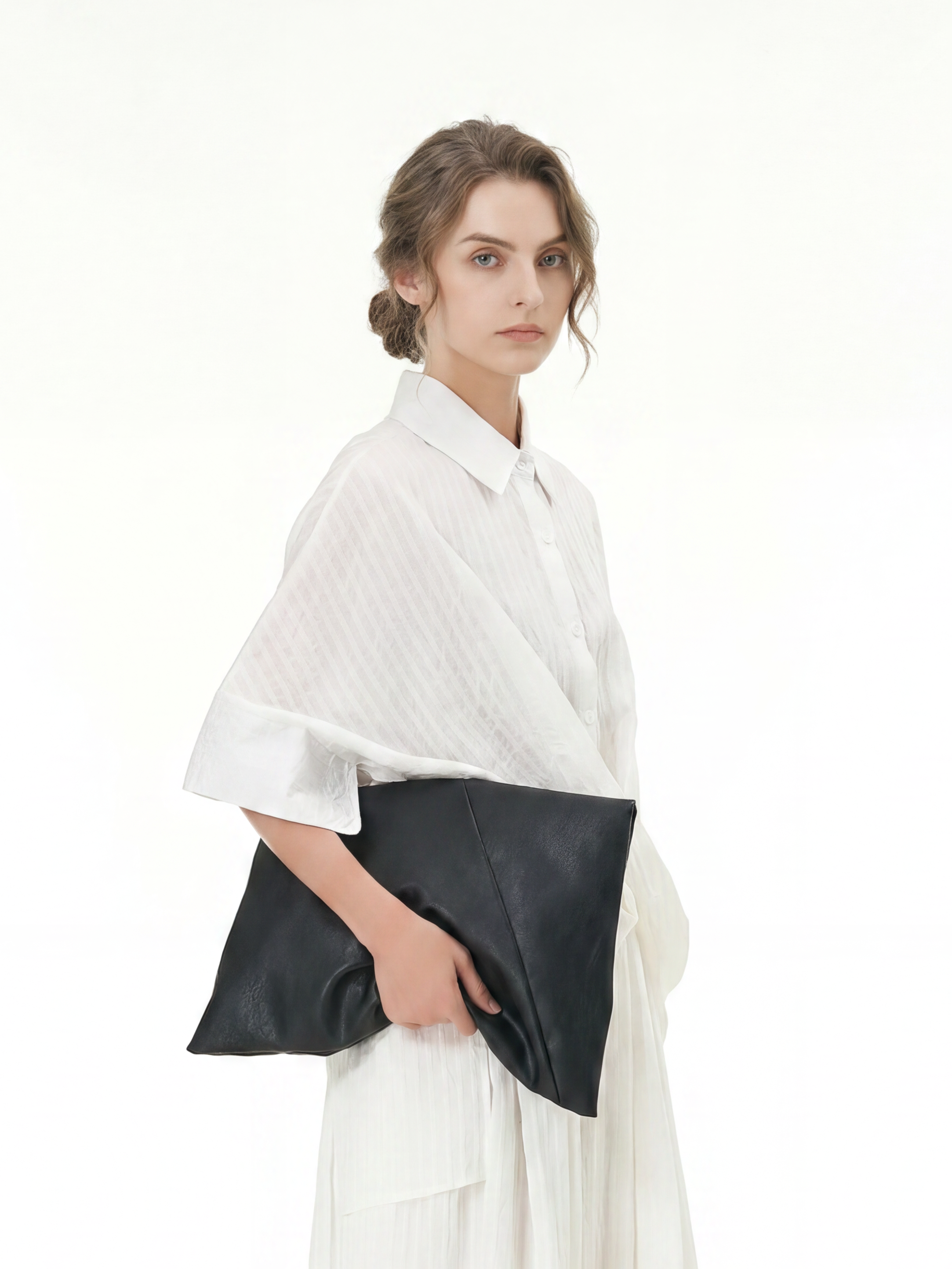 Oversized Textured Short Sleeve Shirt 5803
