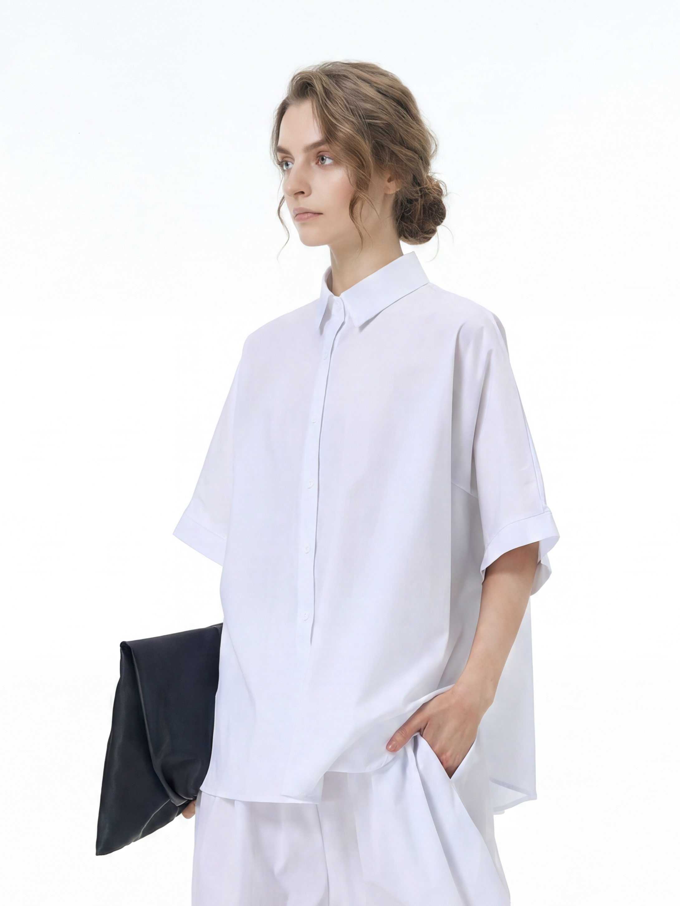 Oversized Short Sleeve Shirt 3921-680