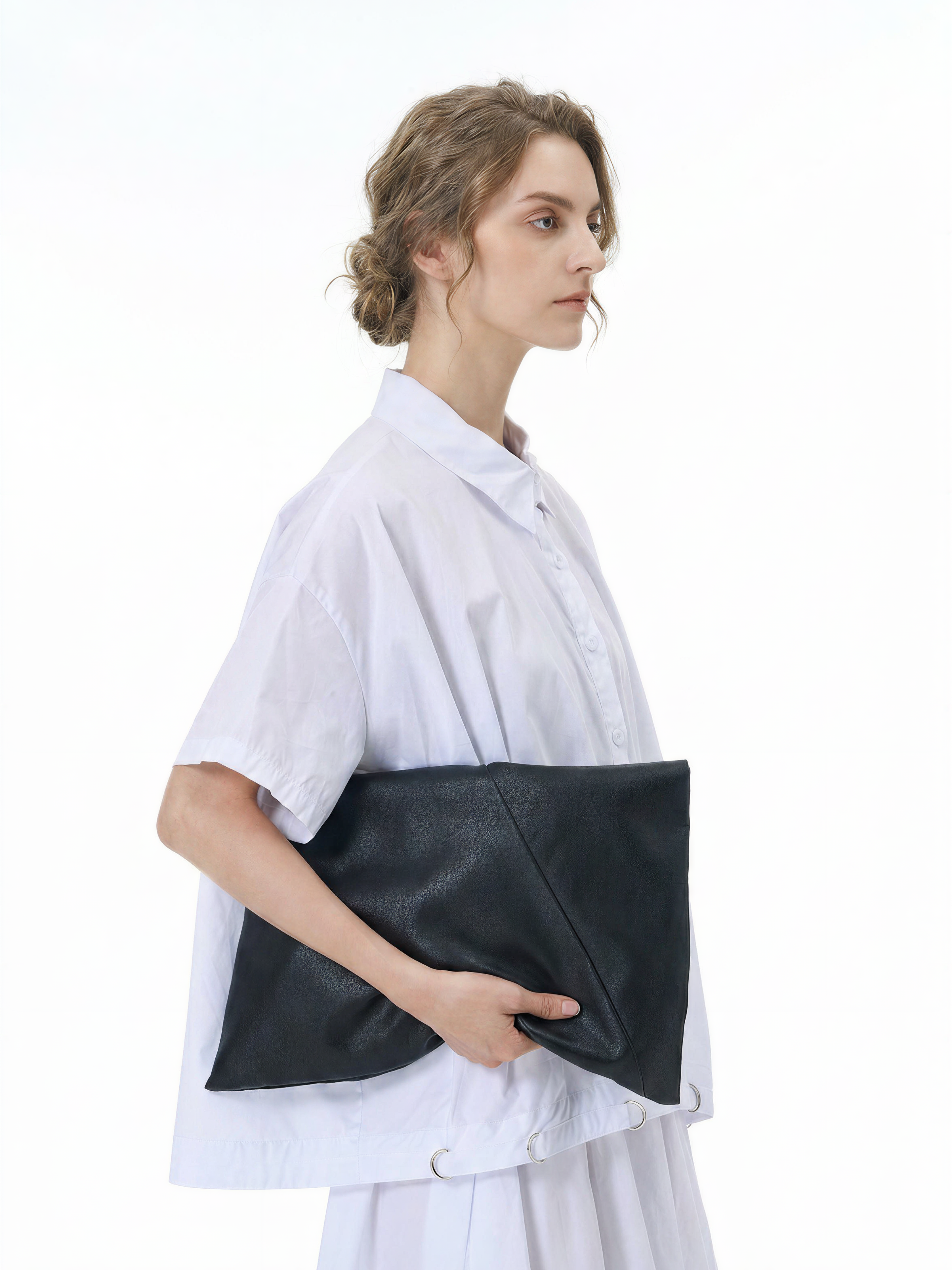 Oversized Cape Short Sleeve Shirt 31862