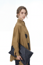 Black Balloon Midi Skirt with Pockets 1332