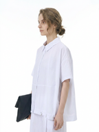 Oversized Cape Short Sleeve Shirt 31862
