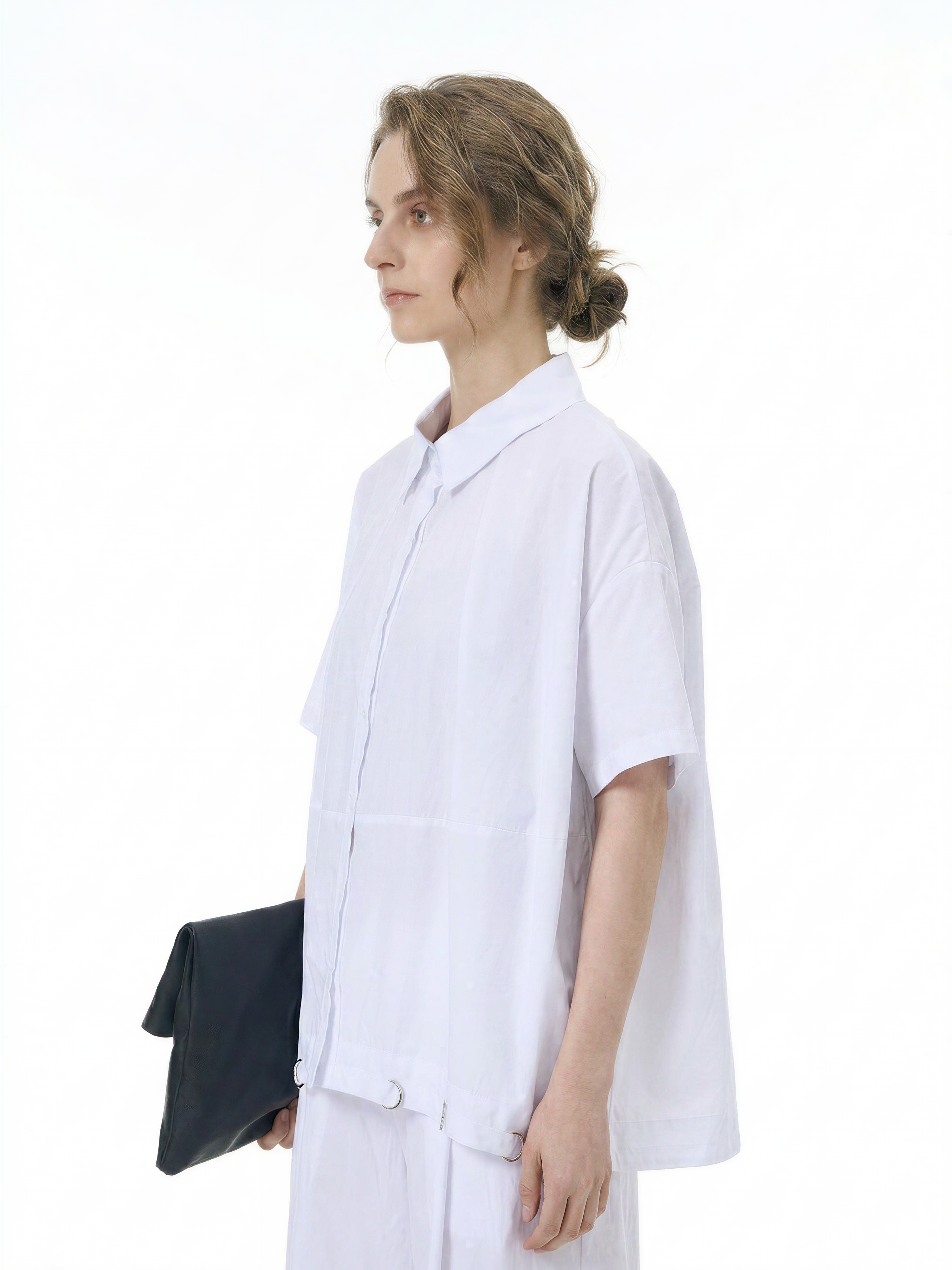 Oversized Cape Short Sleeve Shirt 31862